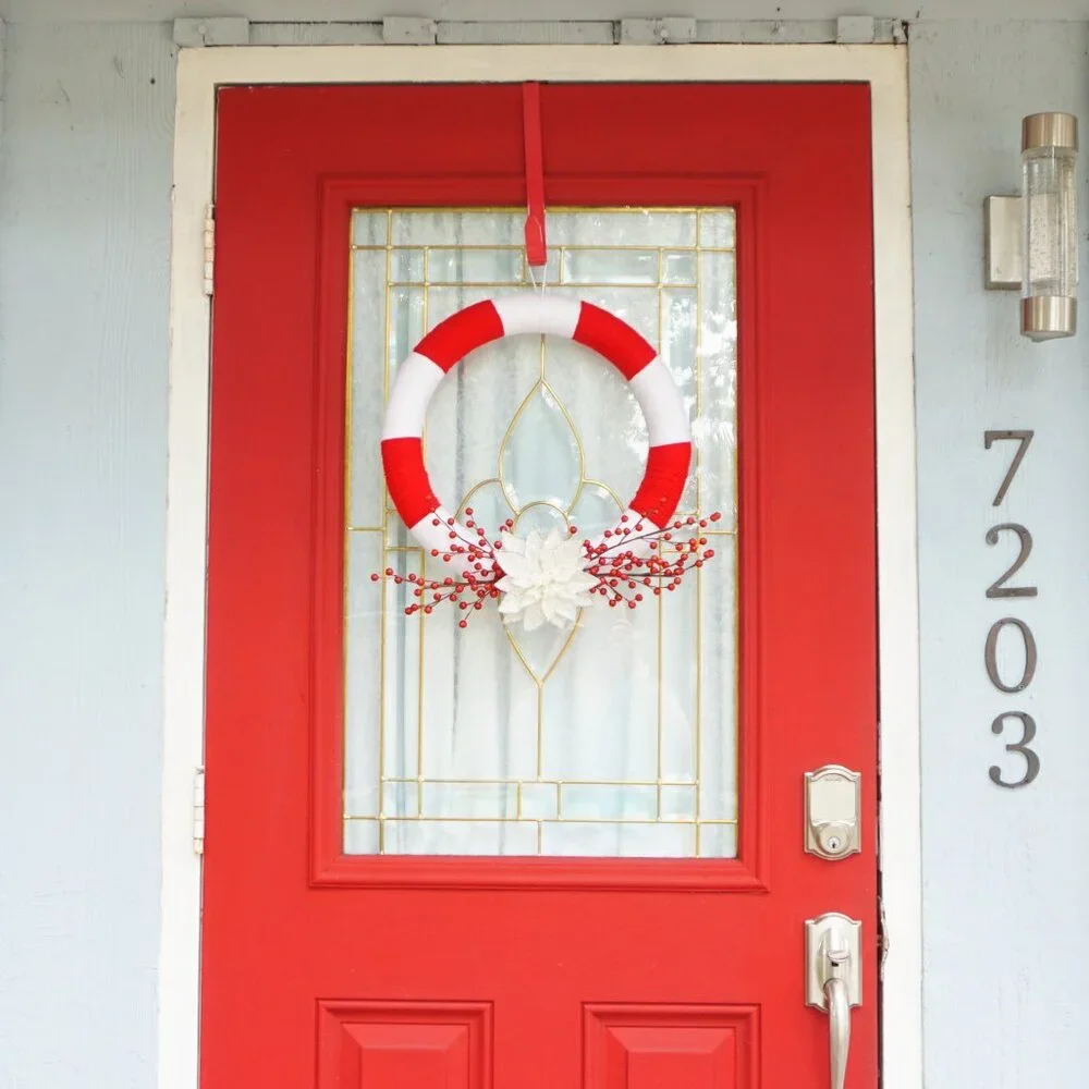 Holly Berries Yarn Wreath